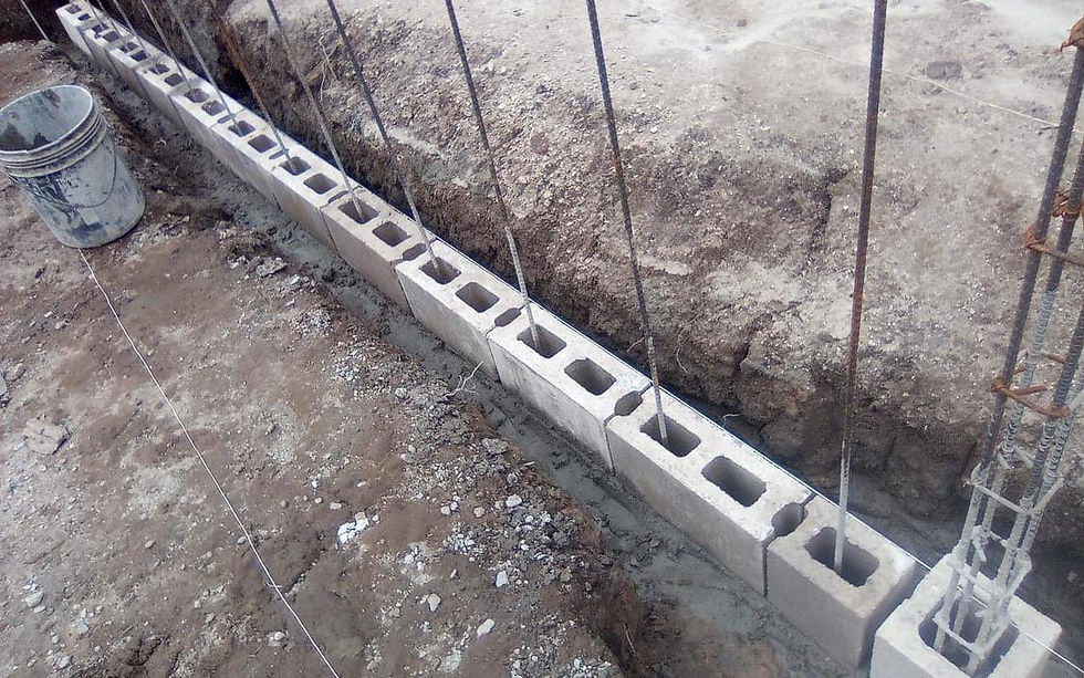 We laid the first blocks. Praise God!