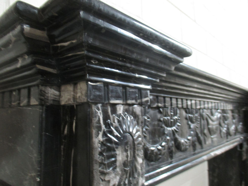Thumbnail: FPS-03 Fireplace Surround Mantel Black and White Marble
