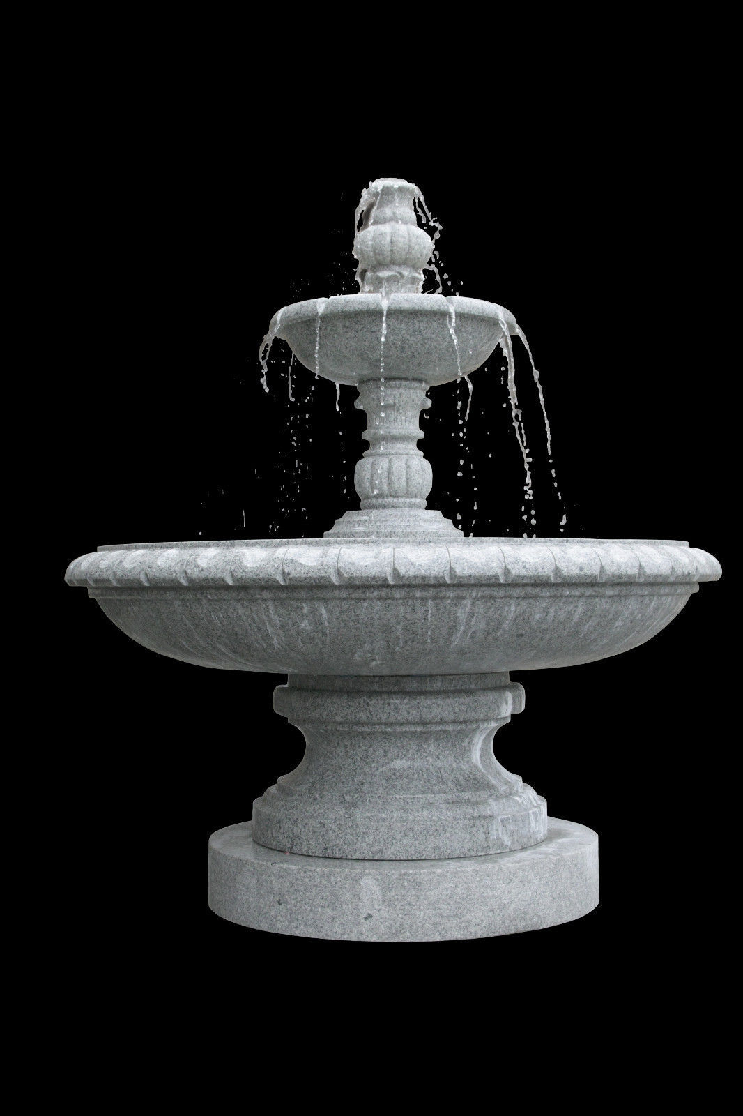 Gray Granite Two Tier Fountain