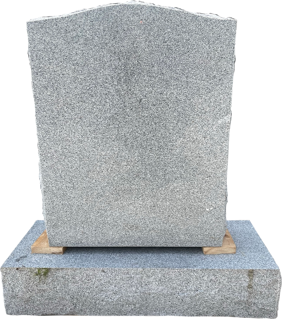 Thumbnail: Gray Granite Headstone Monument MN-16B
