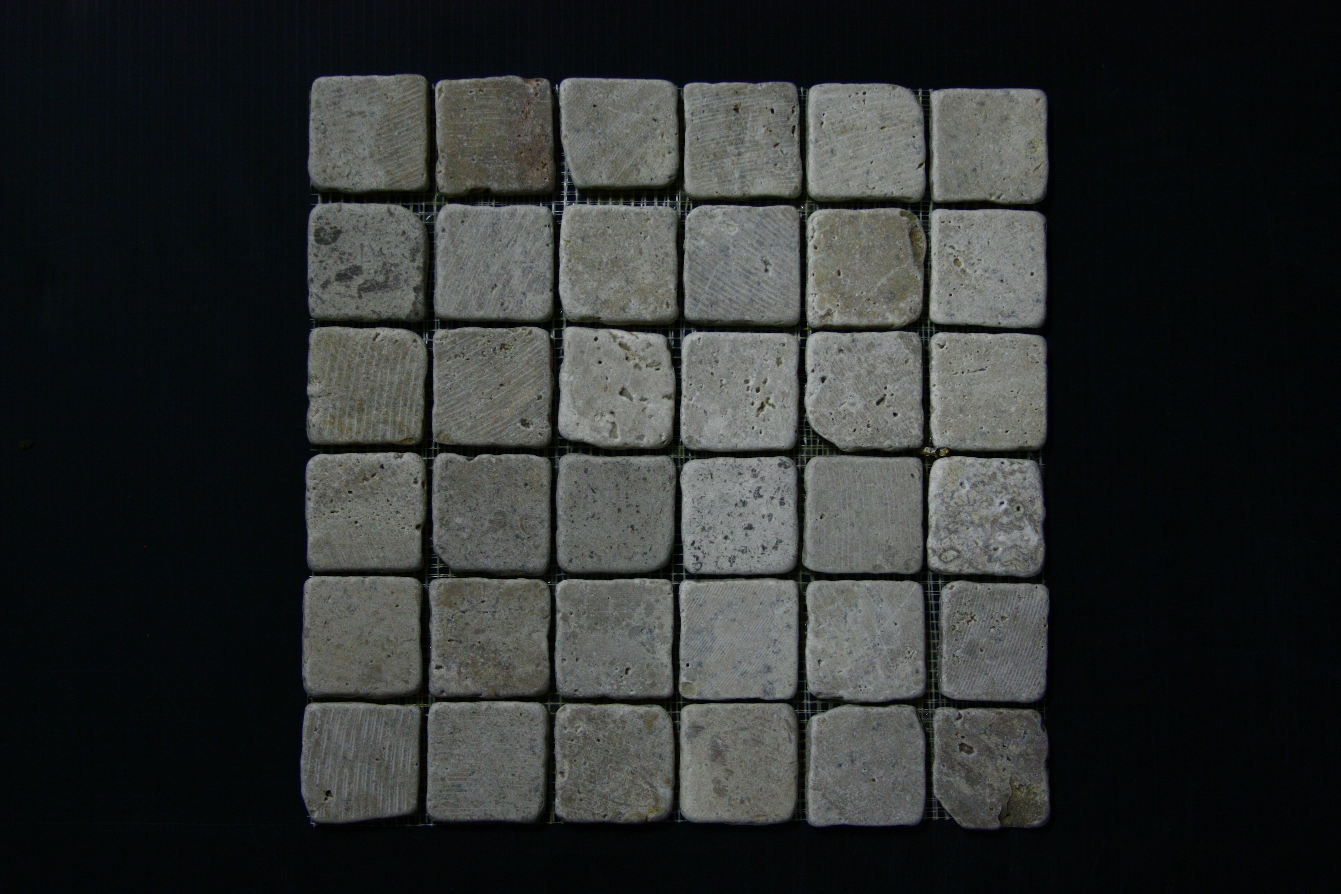 12×12 Tumbled Limestone Backsplash Mosaic Tile