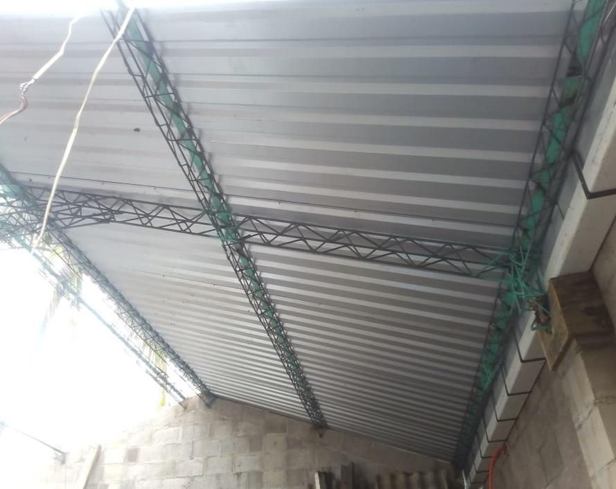 Another important achievement is that the church has a roof. For a few days, when we were
worshiping, it rained so we got wet. Now, we are so happy that we have a roof that will protect us
from the rain.