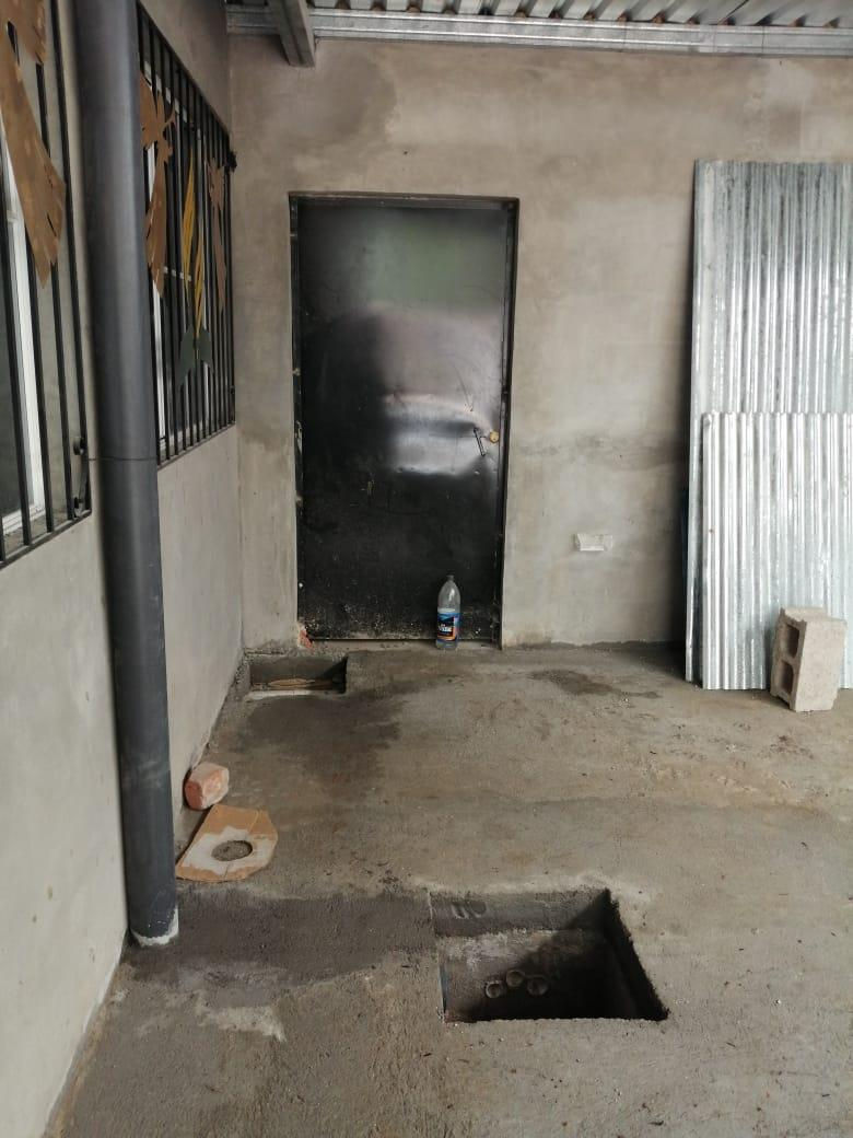 The construction progress.