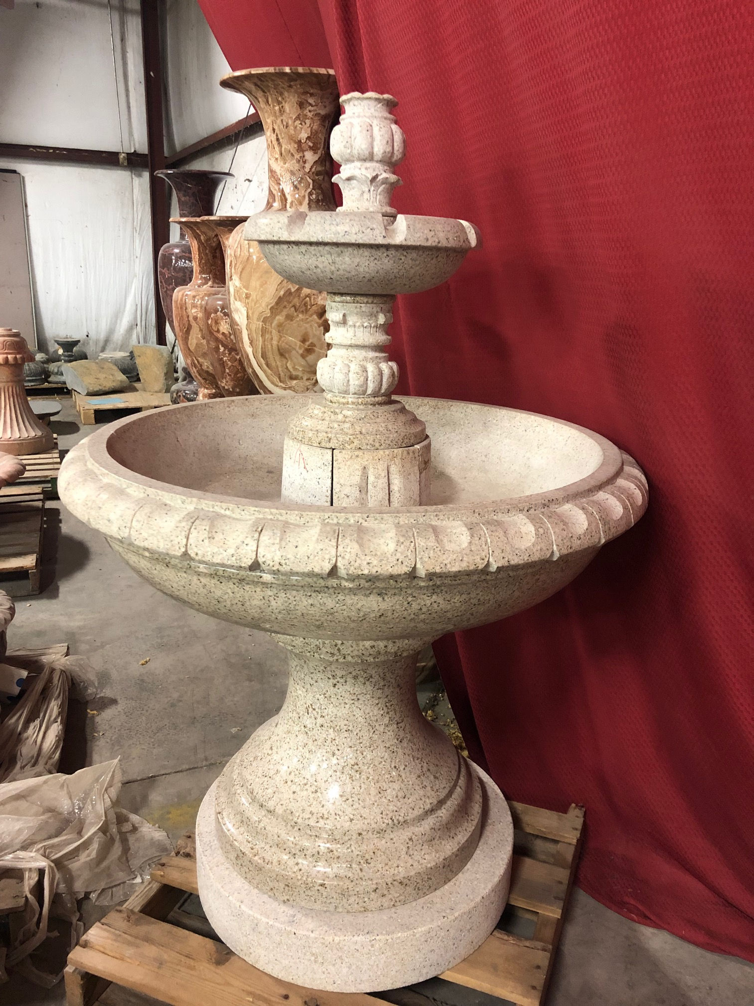 FT-03-B Desert Gold Granite Decorative 58"Tall Fountain