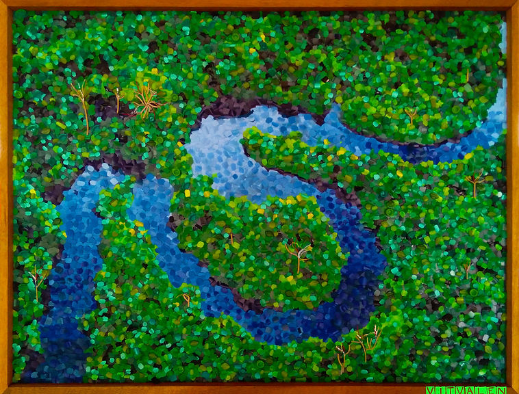 arte, art, arte sustentável, sustentabilidade, reciclagem, meio ambiente, vitvalen, arte reciclada, recycle, embalagens, reuso, mudanças climáticas, aquecimento global, painéis reciclados, sucatas, sucata, transformação, painel, retrato, quadro, pintura, plástico, eco, ecologia, mundo melhor, oficinas de arte, esculturas, escultura reciclada, reciclar, planeta, globo terrestre, globo, planet, ocean, plástico, plástic, ferro, disquete, tampas, oficinas, design, arquitetura, decoração, feiras, eventos, público, rios, água, riacho, igarapé, amazonia, embalagens de limpeza,