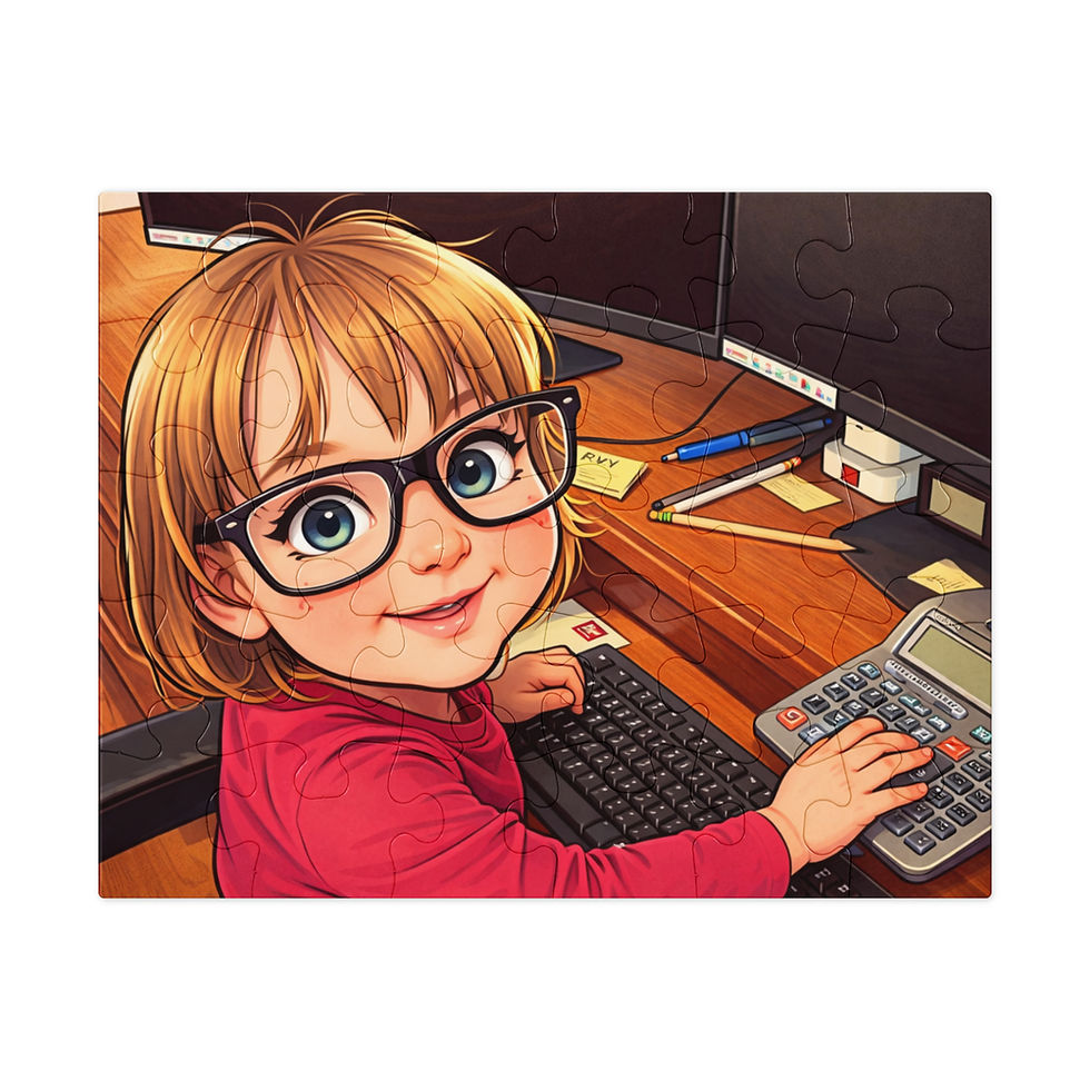 Thumbnail: Lil’ Tax Pro Jigsaw puzzle with tin