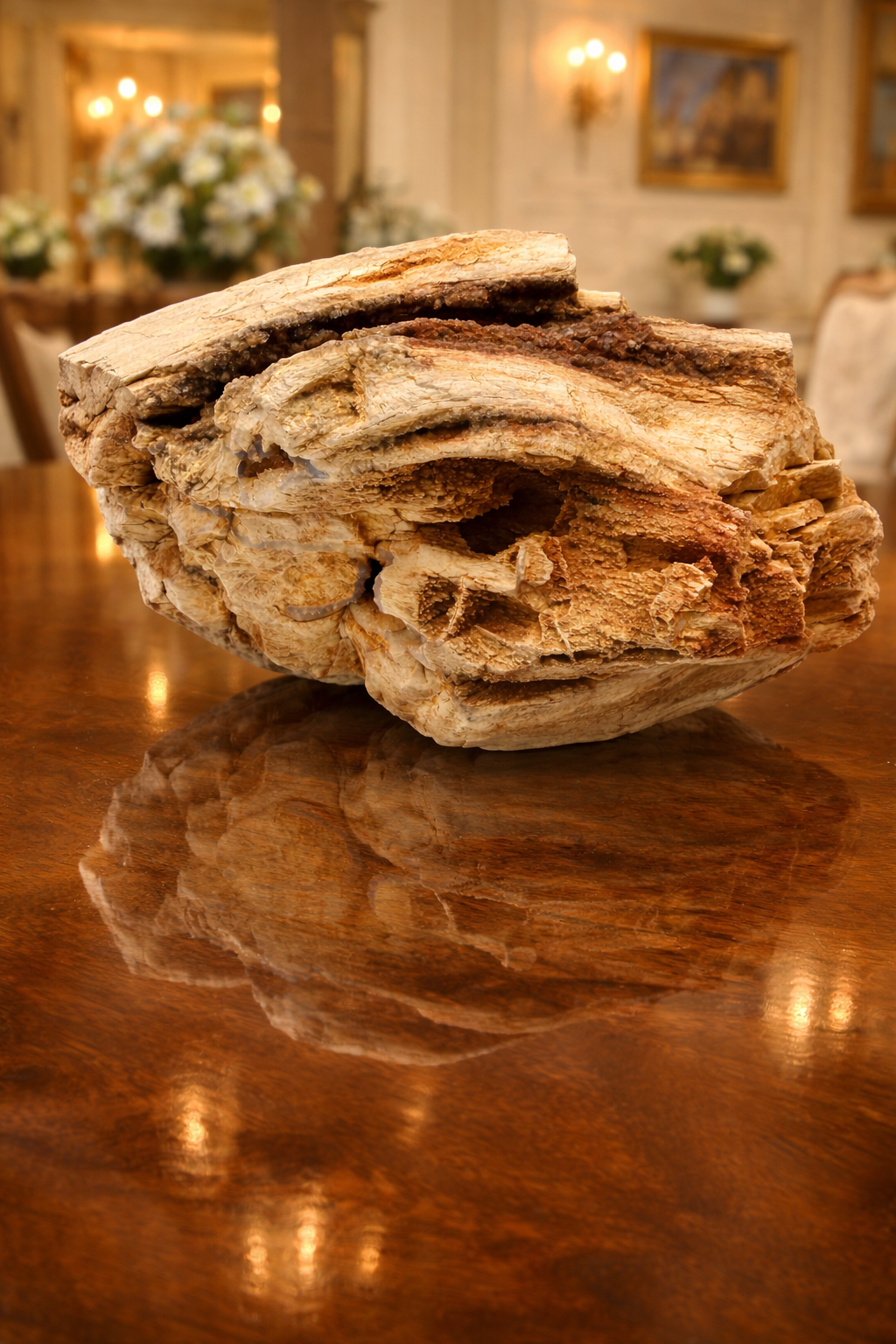 Petrified Wood Centerpiece #016