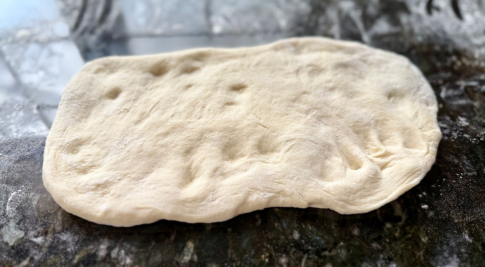 Shape into a rectangle until about 15-16 inches on long edge