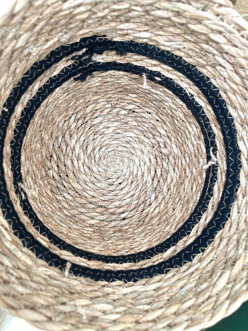 Thumbnail: Black striped woven basket
