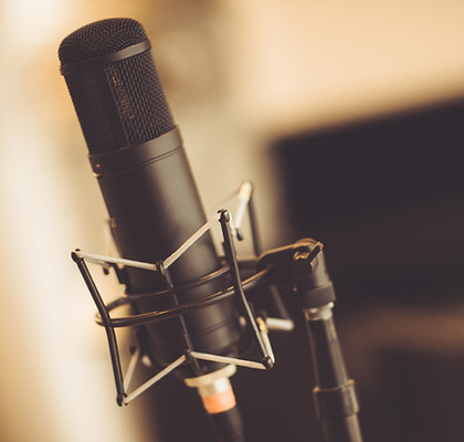 Tube Microphone in Studio