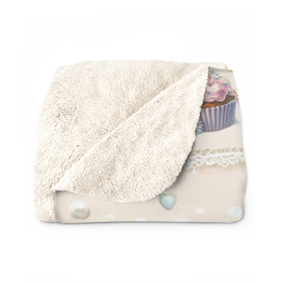 Thumbnail: Odette the Pastry Pilferer Sherpa Blanket (Cupcake Nest) | Kiki Baby