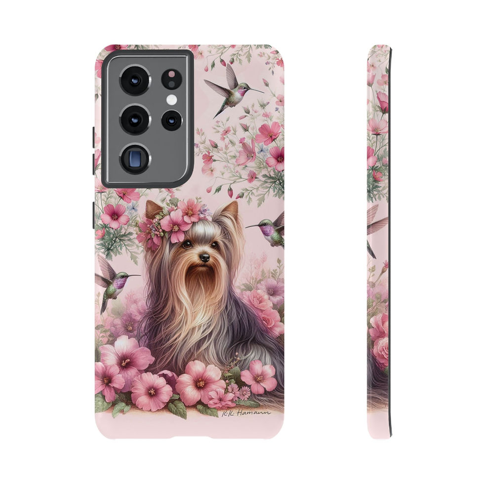 Thumbnail: Samsung Yorkie and Humminbirds - Phone Tough Cases