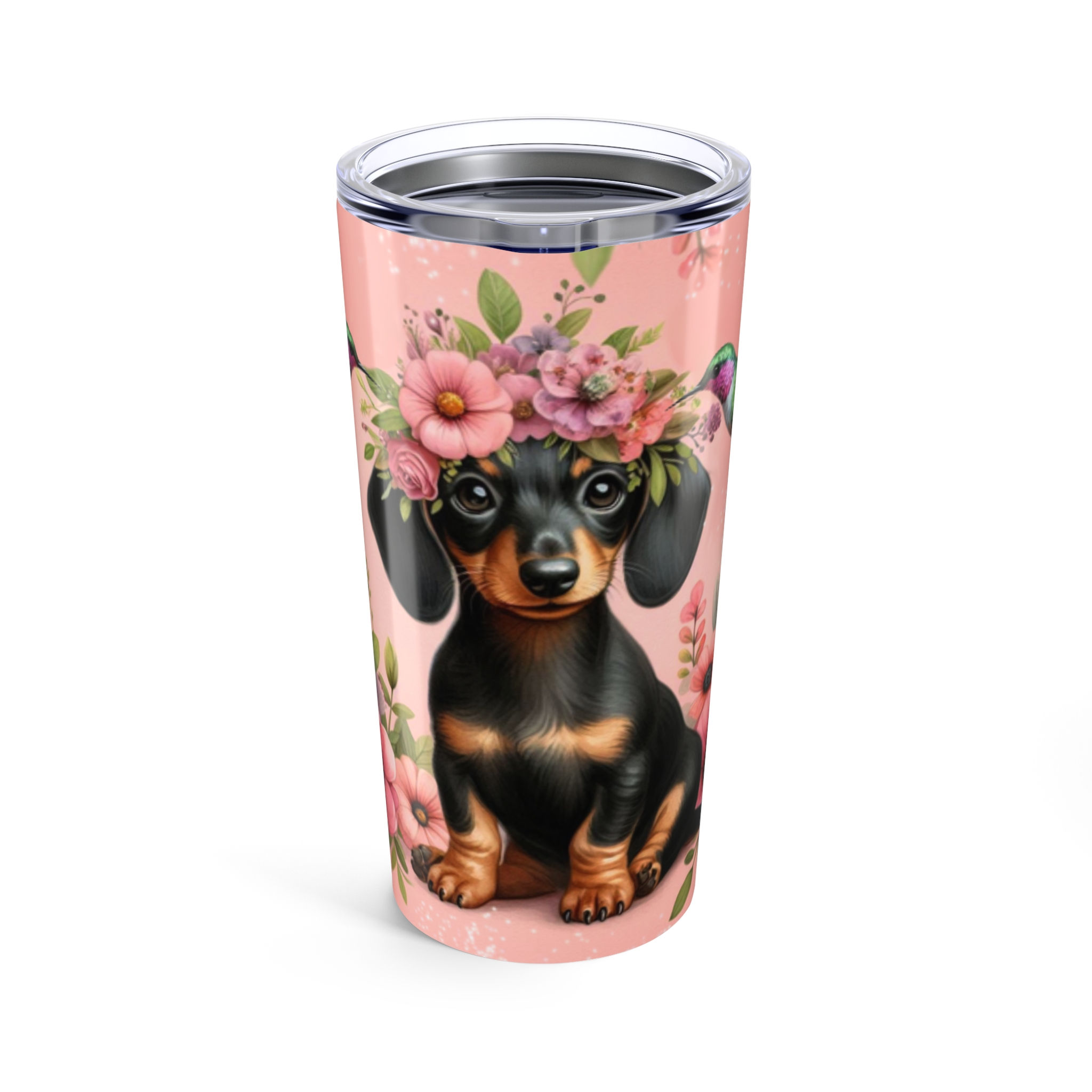 Dachshund and Hummingbirds - Tumbler 20oz