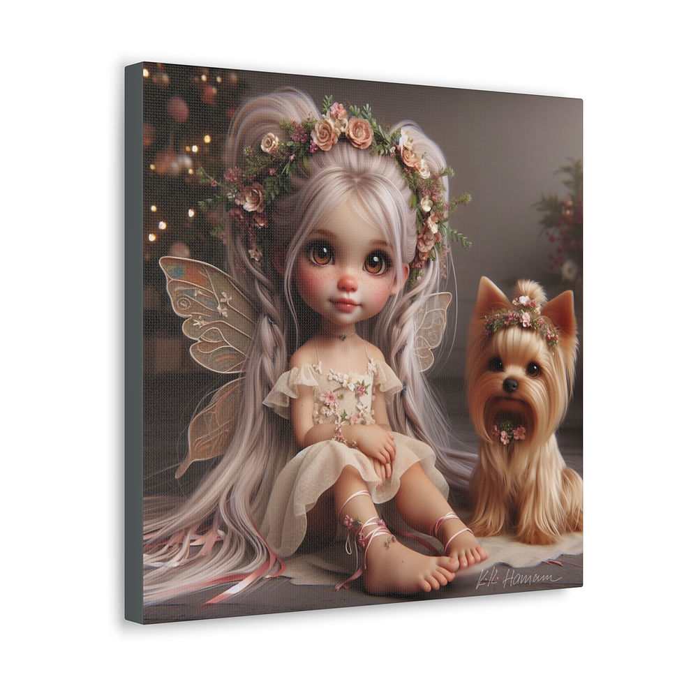 Thumbnail: Yorkie Golddust 5 - Canvas Print - Gallery Style -  Fairy Tails