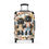 Thumbnail: Poodle (Black) "Tourists" Hard Shell Suitcase with Floral Design , 3 sizes