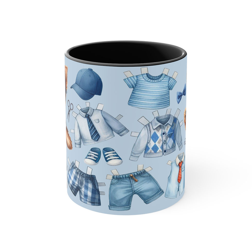 Thumbnail: Yorkie Boy "Paper Doll" -  Art Mug