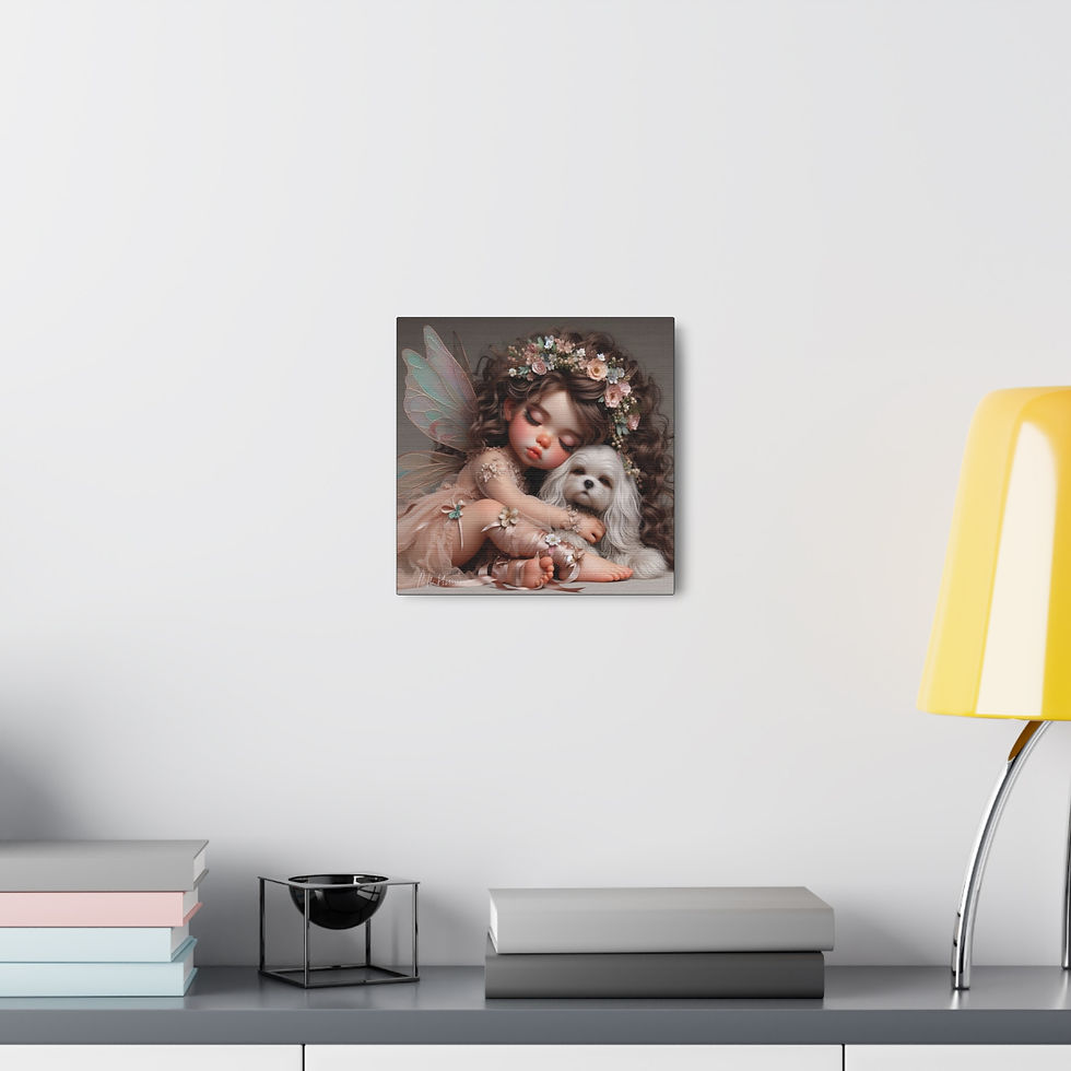 Thumbnail: Maltese 19- Canvas Print - Gallery Style -  Fairy Tails