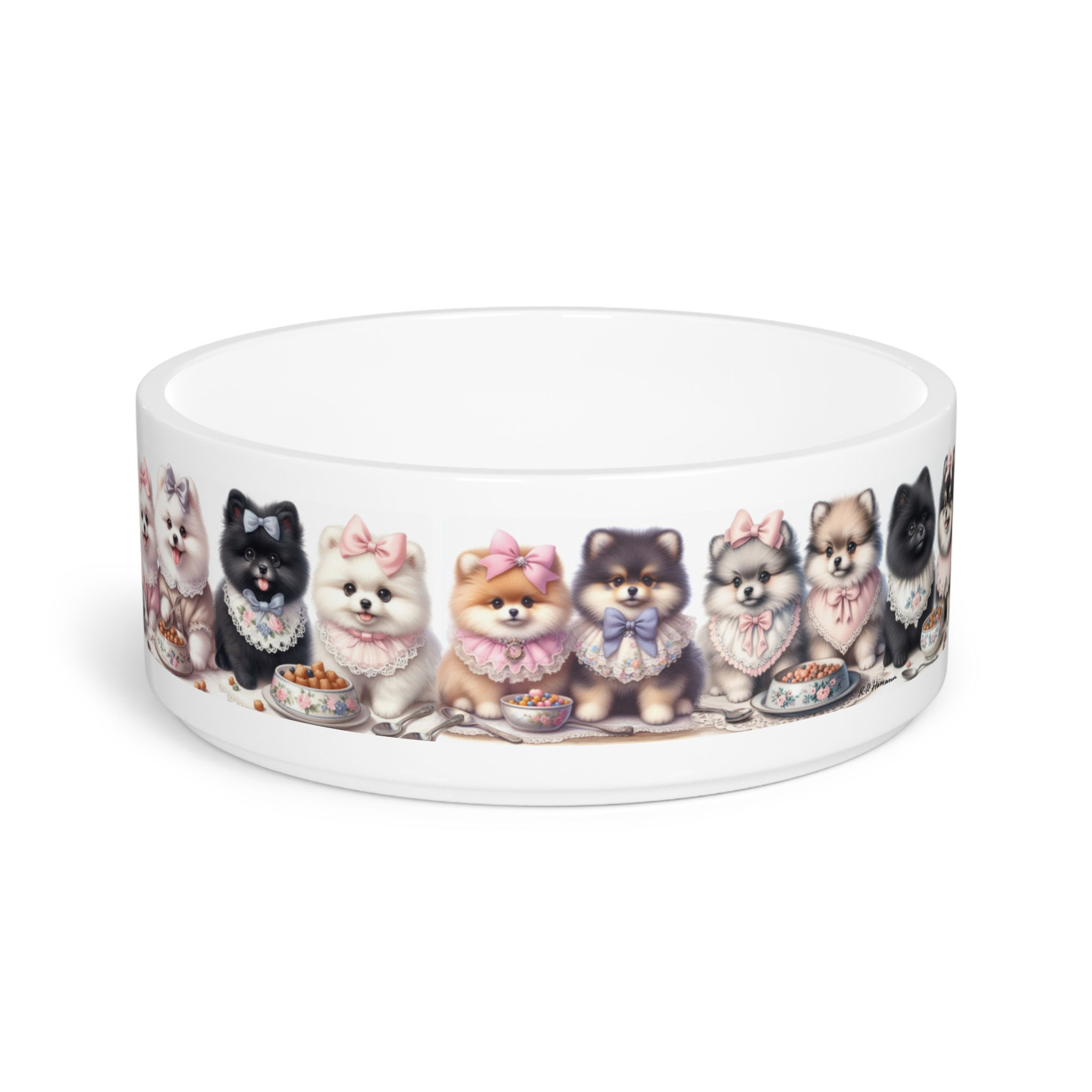 Pomeranian Food Bowl, 6" diameter