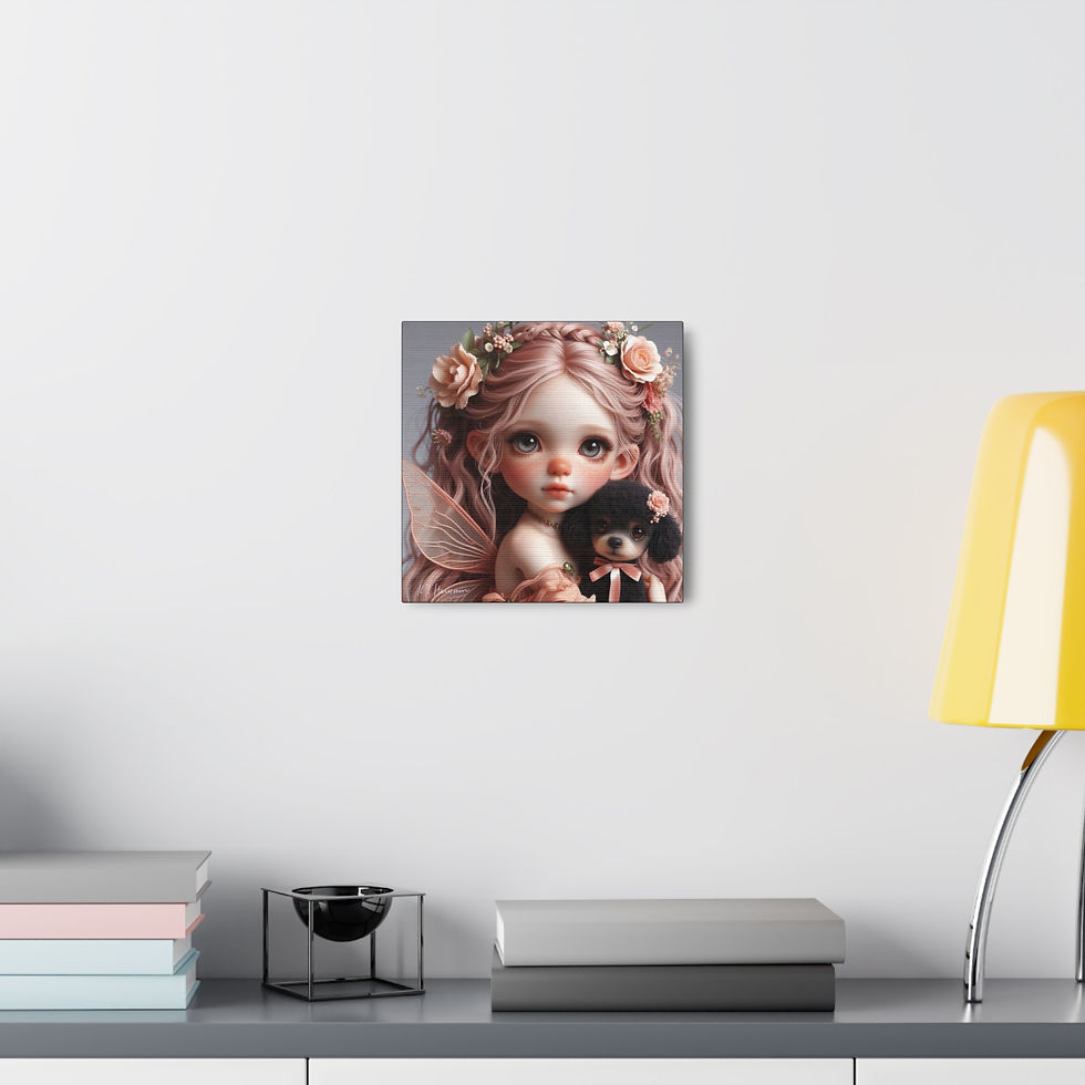 Thumbnail: Poodle 12 - Canvas Print - Gallery Style -  Fairy Tails