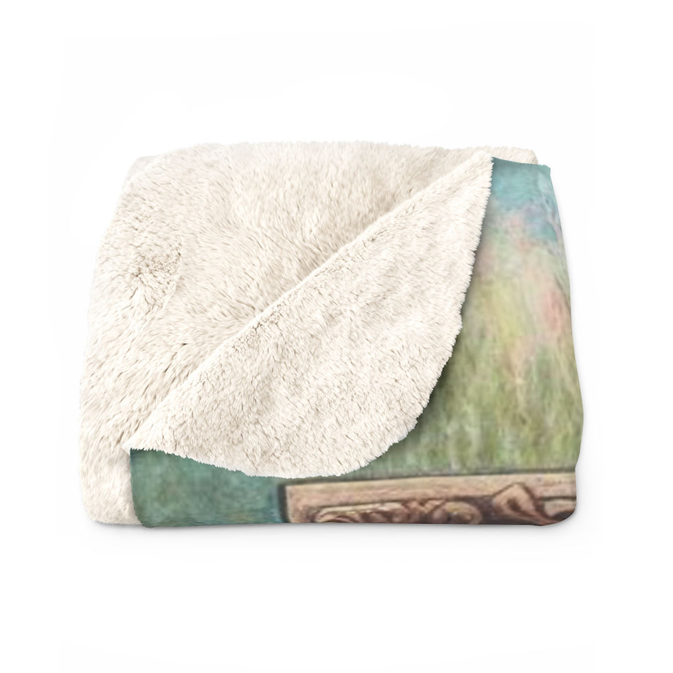 Thumbnail: Pekingese  "Monet's Garden"  -Sherpa Blanket 