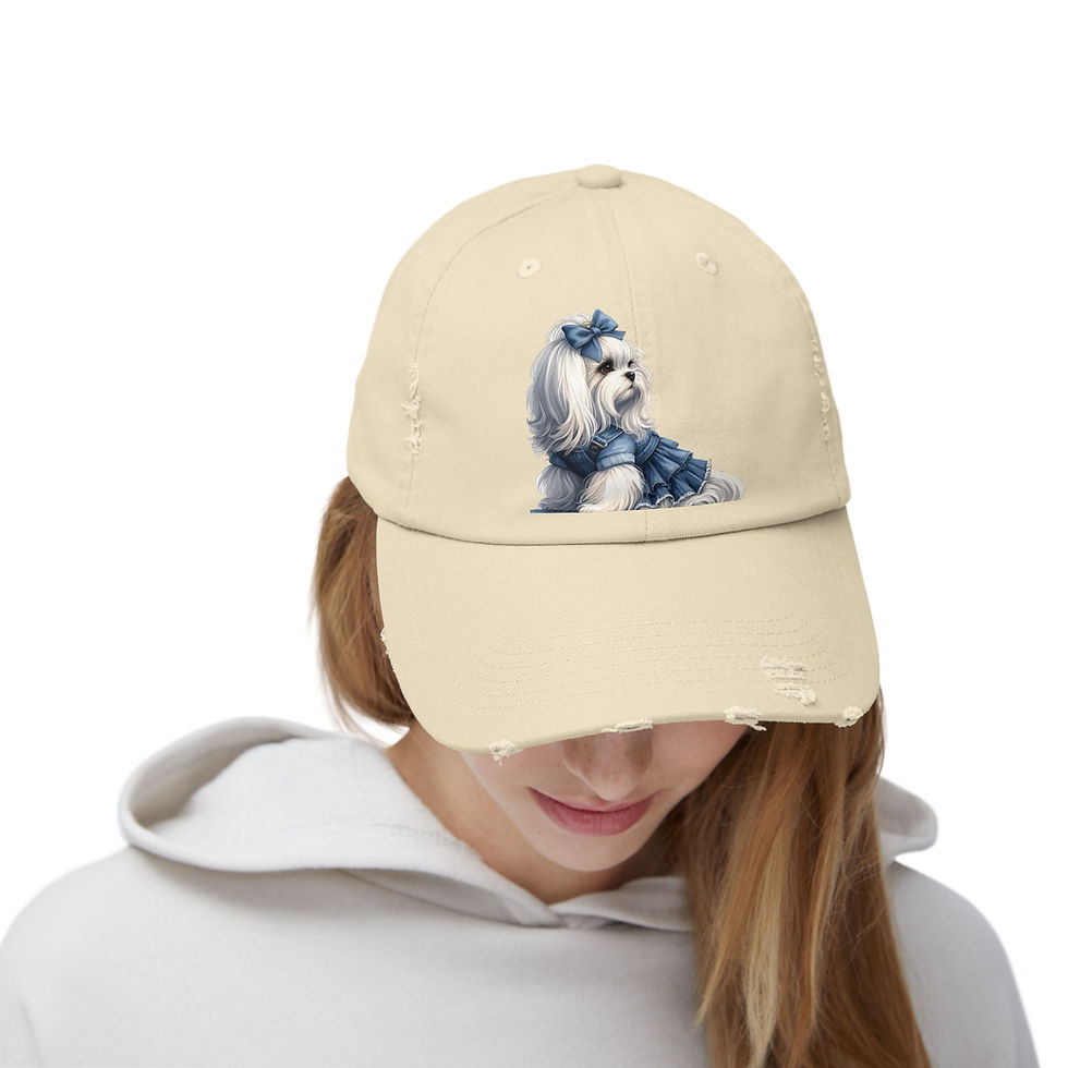 Thumbnail: Maltese “Jeans Ruffle Safari Cap”