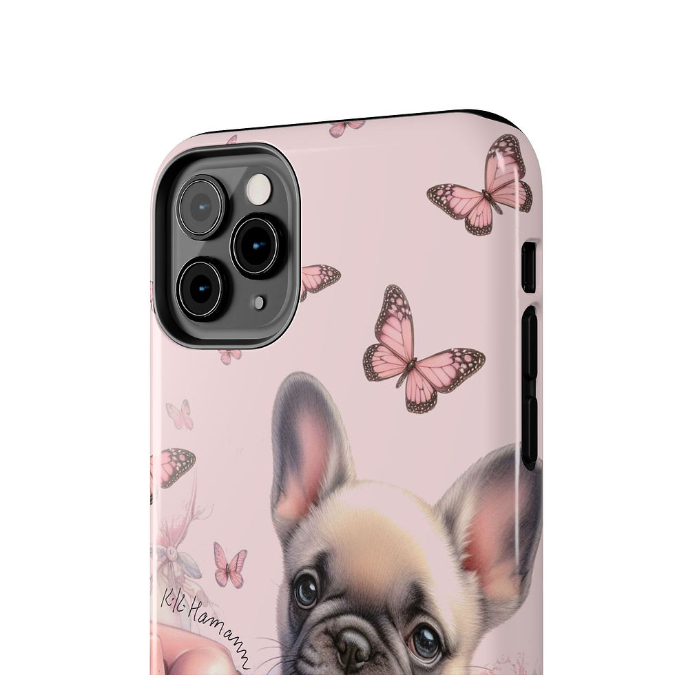 Thumbnail: Iphone Frenchie Pink Retro Phone - Tough  Cases