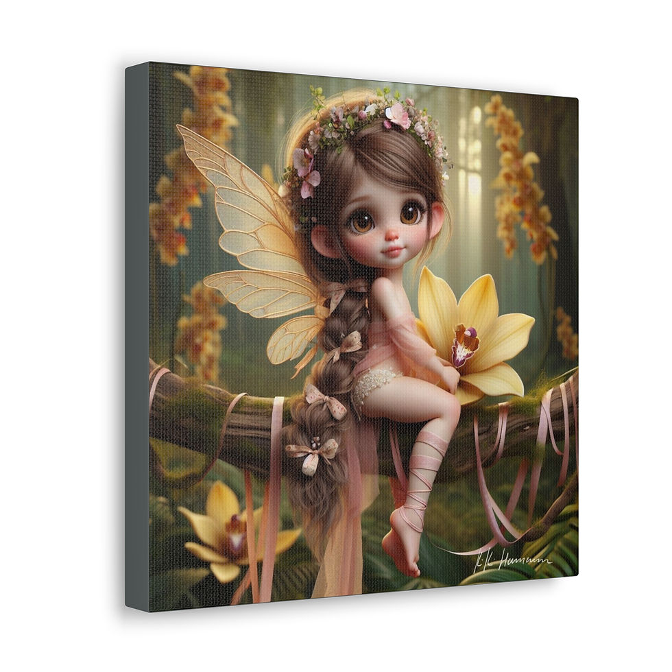 Thumbnail: Orchid 7 - Canvas Print - Gallery Style -  Flower Fairies