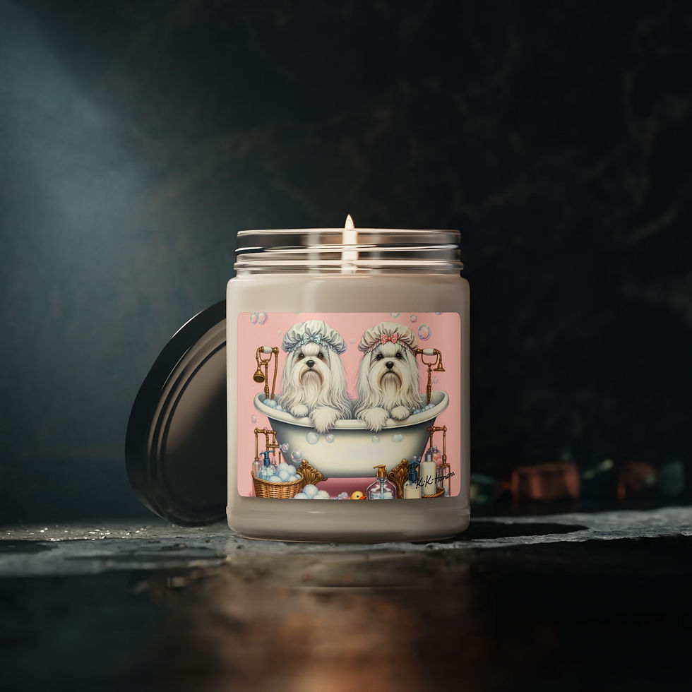 Thumbnail: Maltese "Splish Splash" - Scented Soy Candle, 9oz - 9 Scents to chose from!
