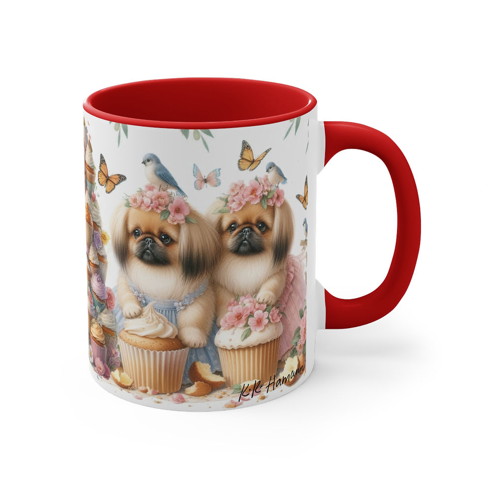 Thumbnail: Pekingese "Cupcakes"  -  Art Mug - 11 Oz