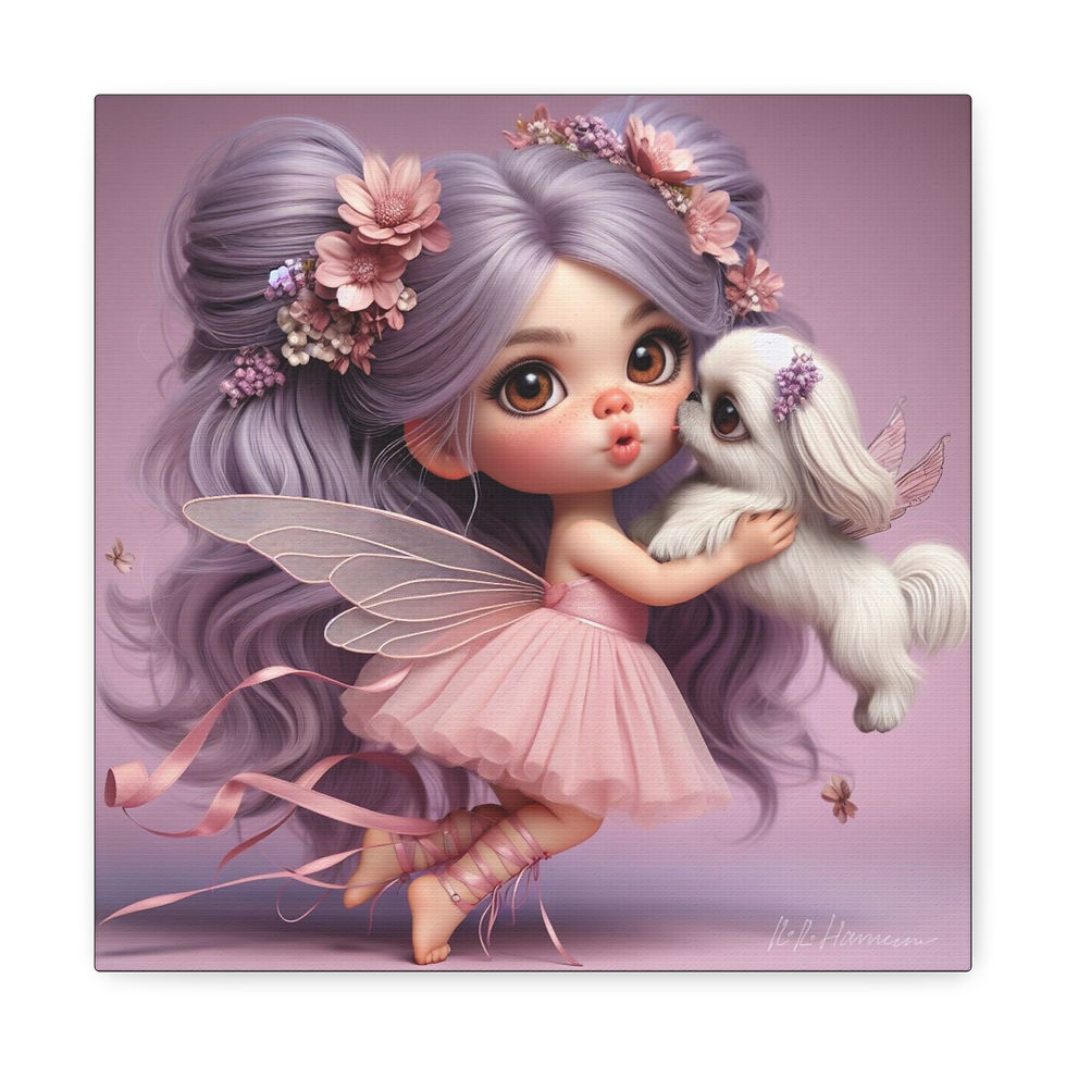 Thumbnail: Pekingese 11 - Canvas Print - Gallery Style -  Fairy Tails