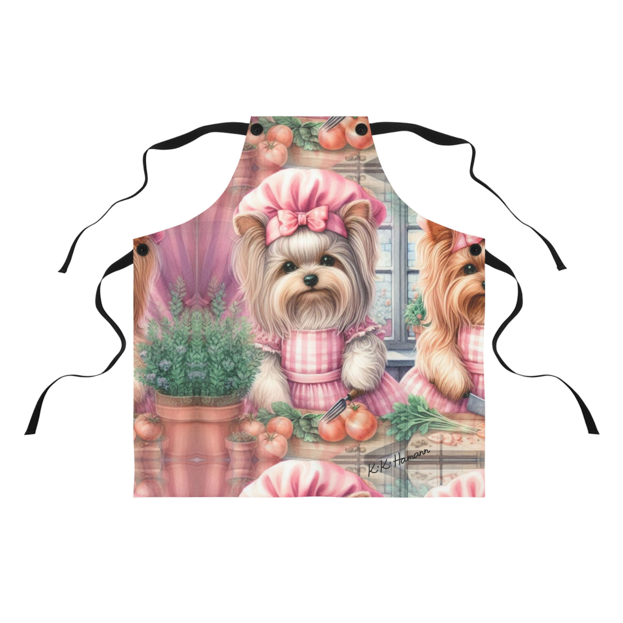 Yorkie "Eat your Veggies" Apron 