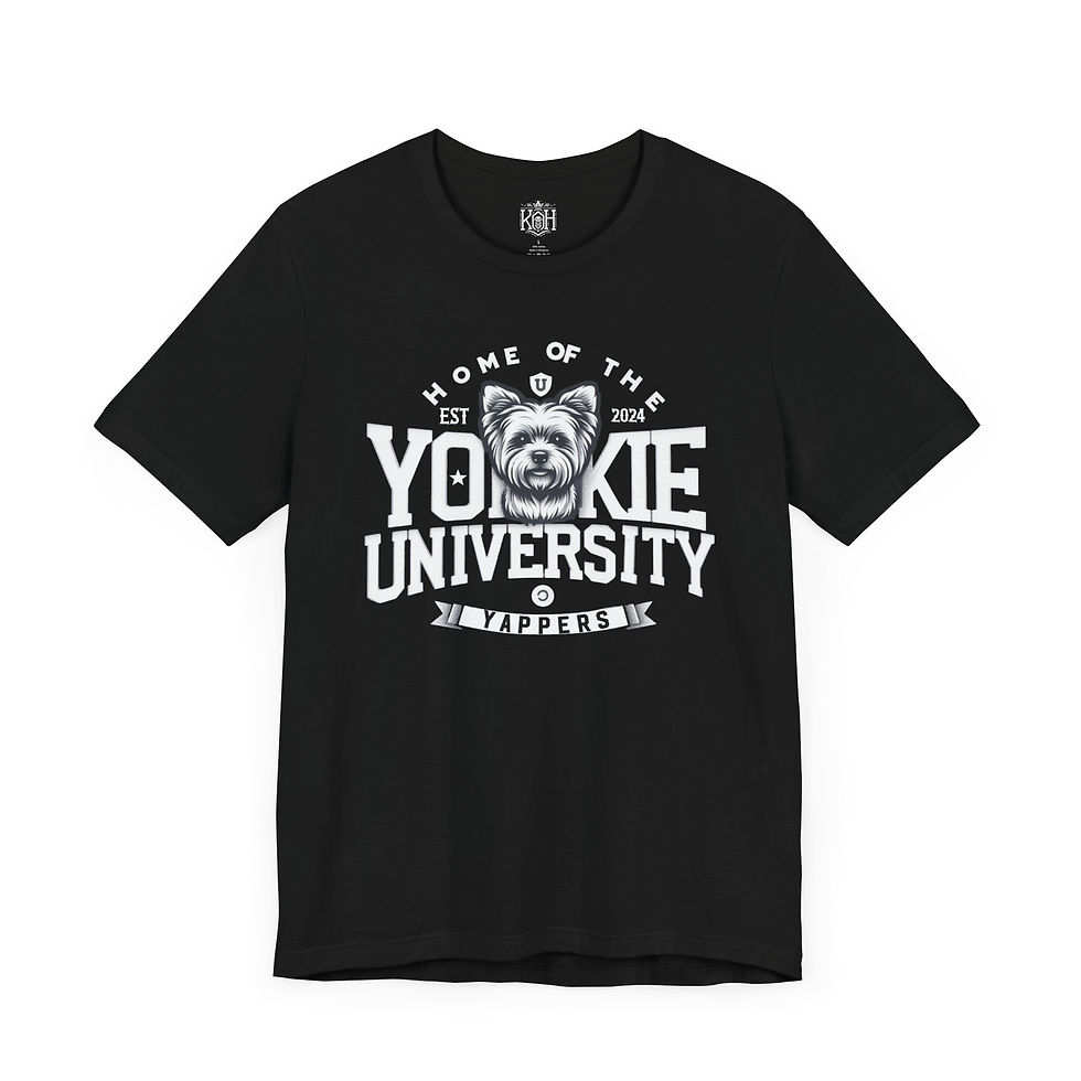 Thumbnail: Guys Yorkie University Tshirt (Regular Cut)