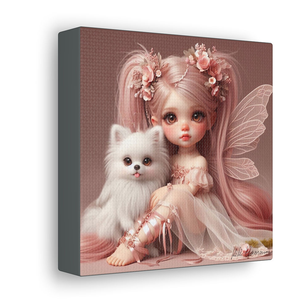 Thumbnail: Pomeranian 6 - Canvas Print - Gallery Style -  Fairy Tails