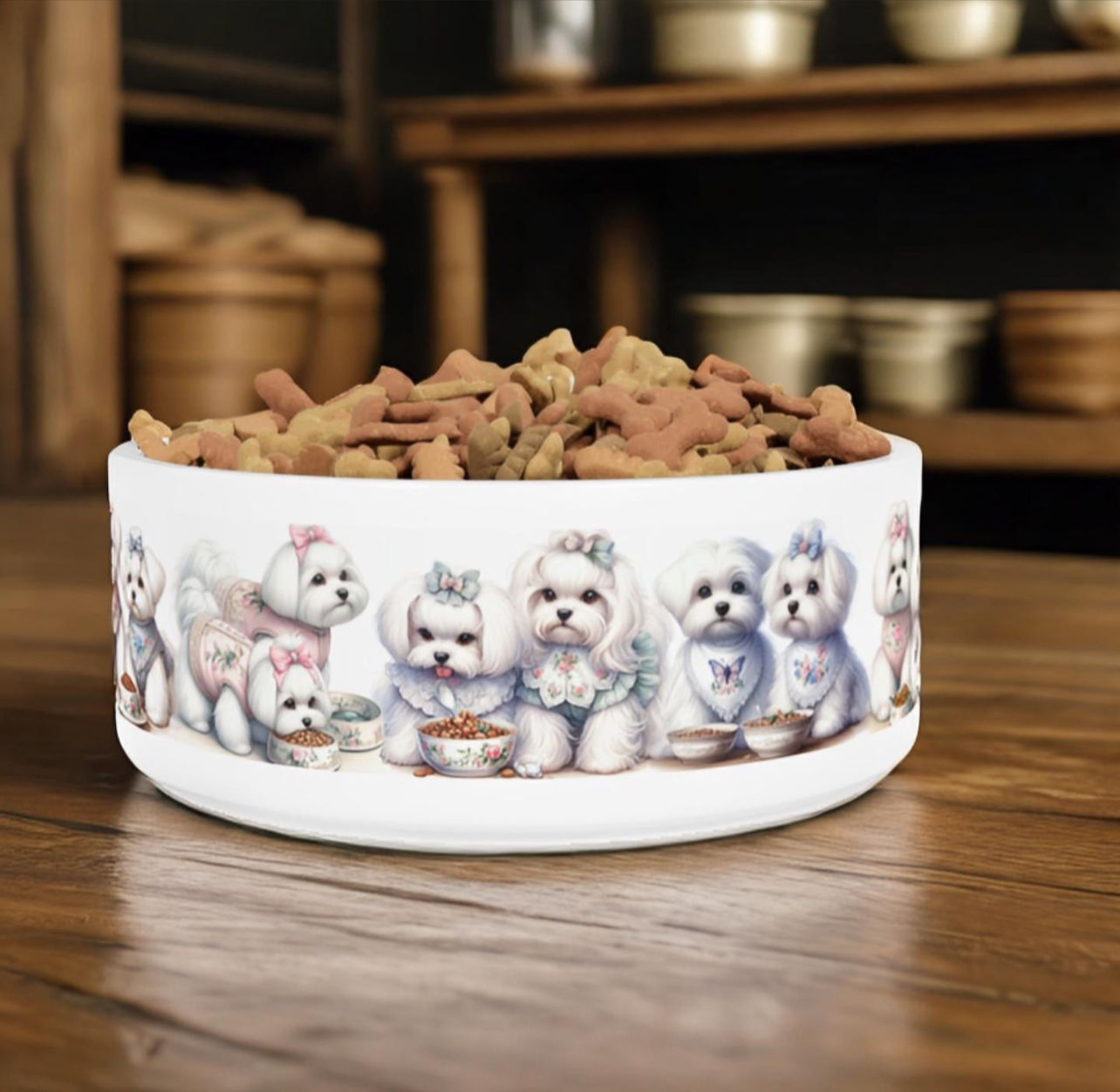 Maltese Food Bowl, 6" diameter