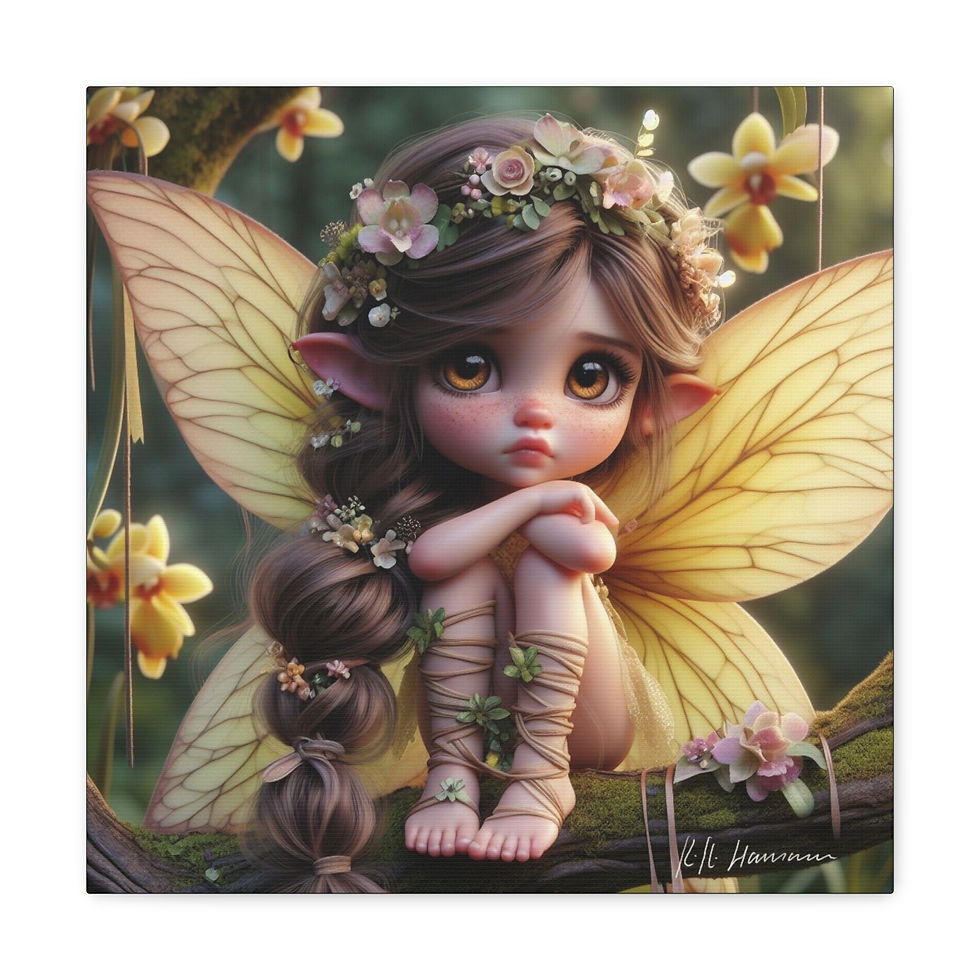 Thumbnail: Orchid 6 - Canvas Print - Gallery Style -  Flower Fairies