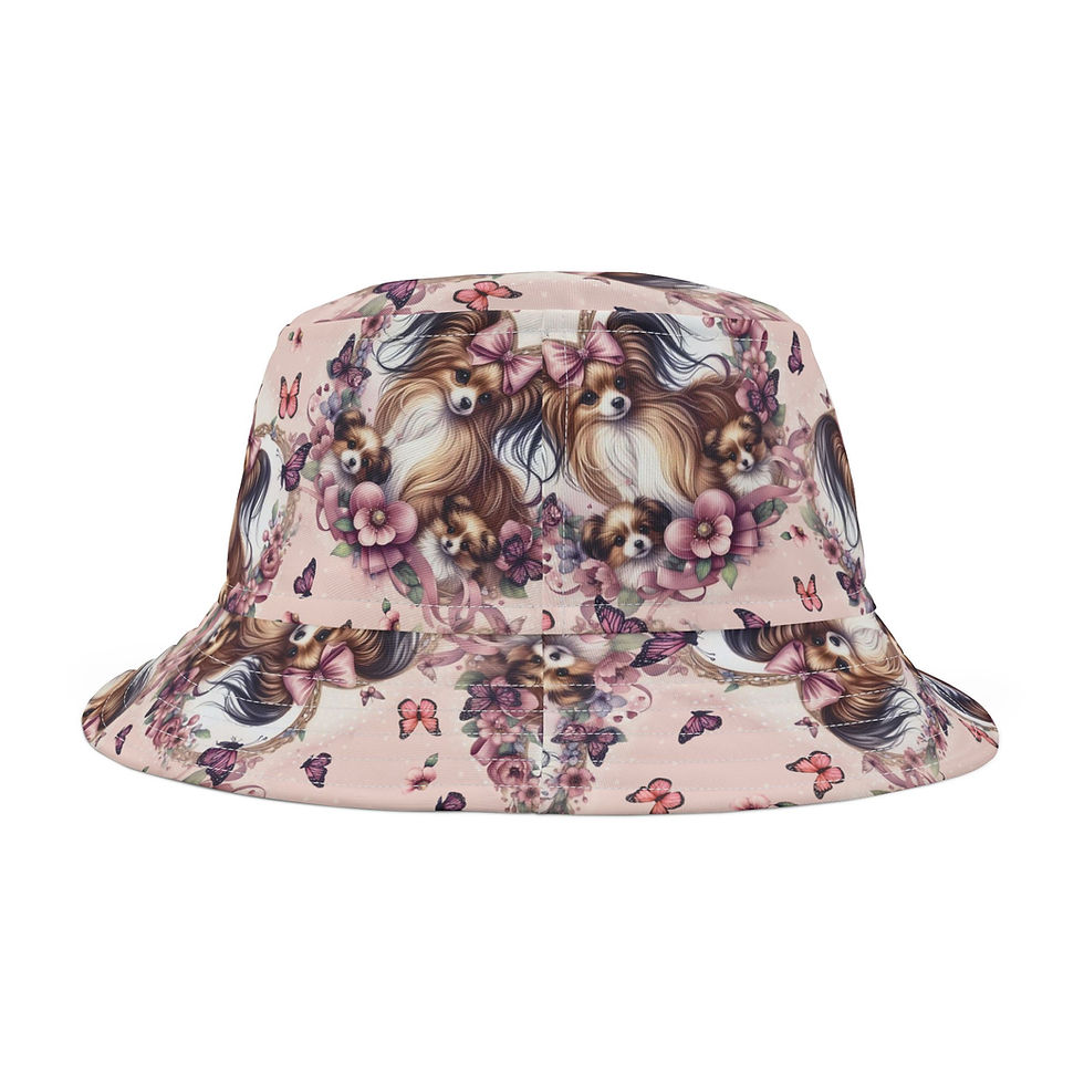 Thumbnail: Papillon -  "Pretty in Pink" Bucket Hat 