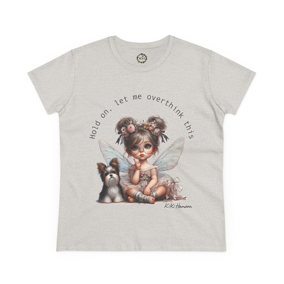 Thumbnail: Overthinker  Biewer Yorkie - Women's Midweight Cotton Tee