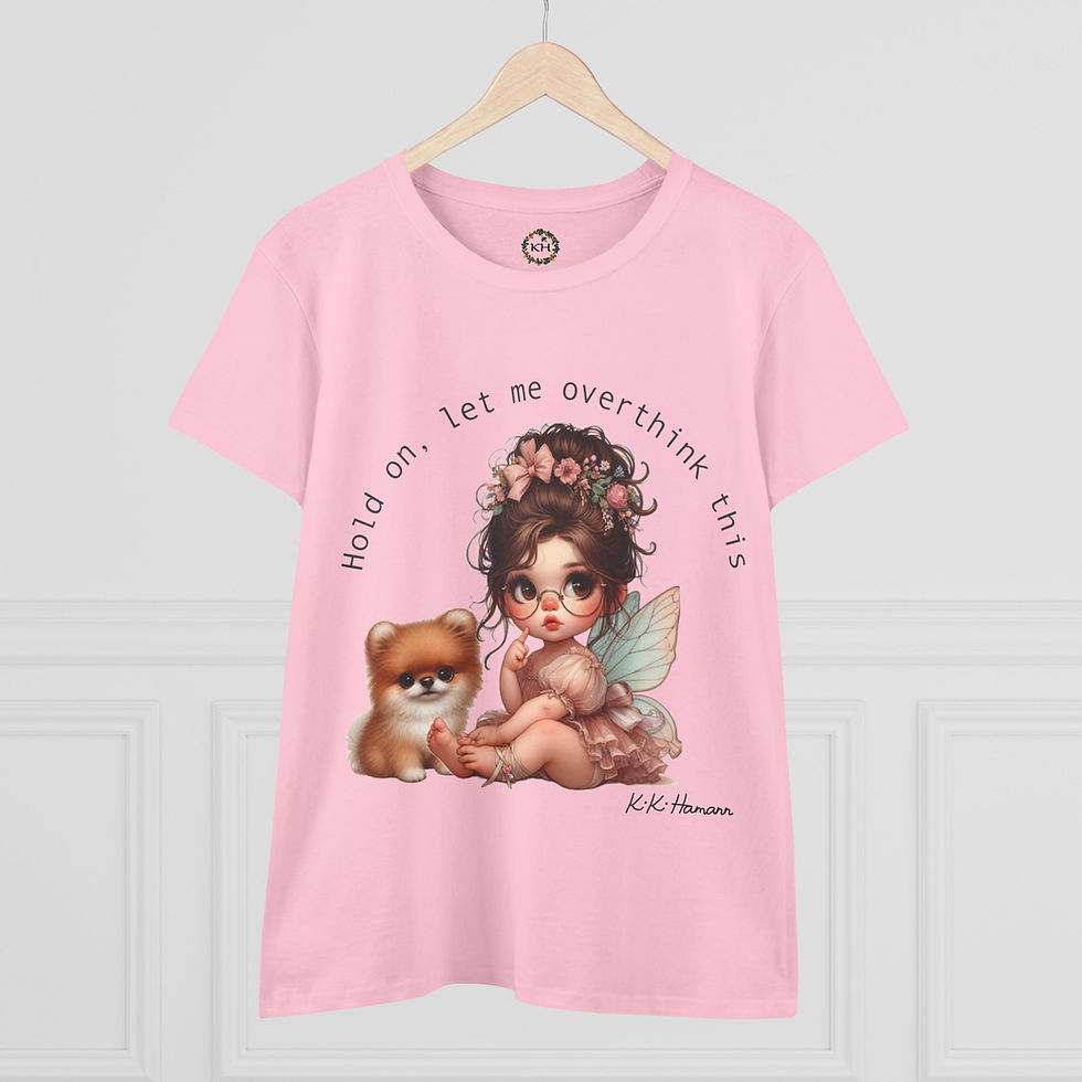 Thumbnail: Overthinker Pomeranian - Women's Midweight Cotton Tee