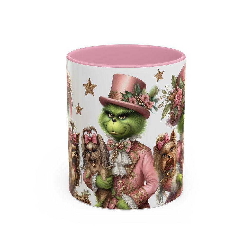 Thumbnail: Yorkie "Christmas with the Grinches"  Colorful Mugs, 11oz