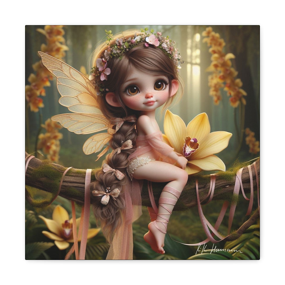 Thumbnail: Orchid 7 - Canvas Print - Gallery Style -  Flower Fairies