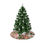 Thumbnail: Yorkie Christmas Tree Skirt (Pink Elves) - Fleece and super soft, 44" Diameter