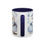 Thumbnail: Pomeranian (White)"Blues" - Accent Coffee Mug 11 oz - Toile de Jouy