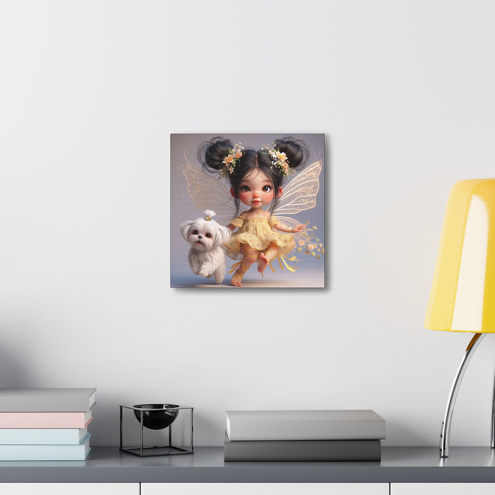Thumbnail: Maltese 20 - Canvas Print - Gallery Style -  Fairy Tails
