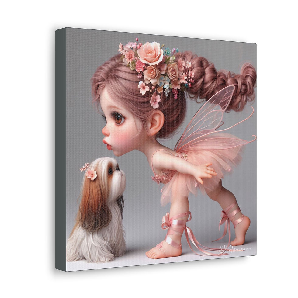 Thumbnail: ShihTzu 4  - Canvas Print - Gallery Style -  Fairy Tails