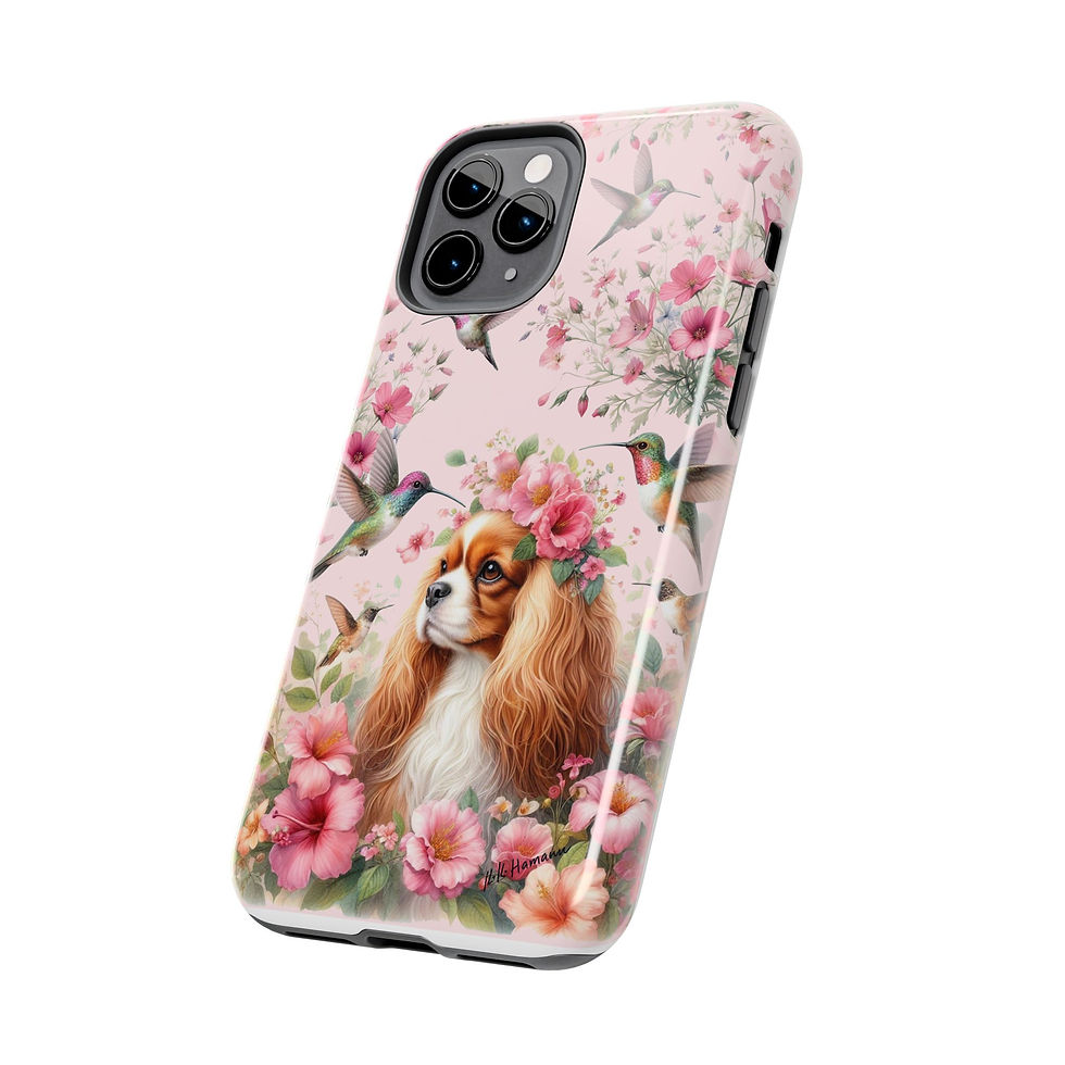 Thumbnail: Iphone Cavalier and Hummingbirds -  Phone - Tough  Cases