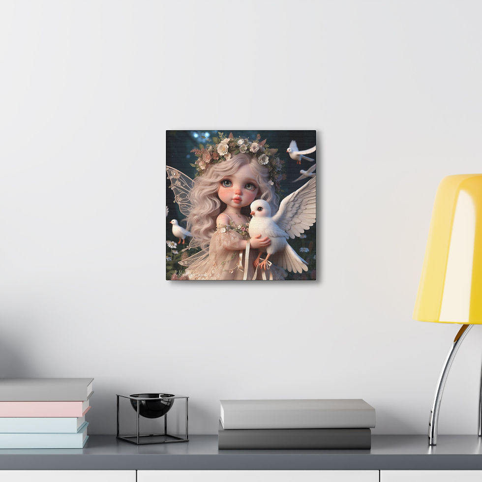 Thumbnail: Dove 2 - Canvas Print - Gallery Style -  Birdie Fairies