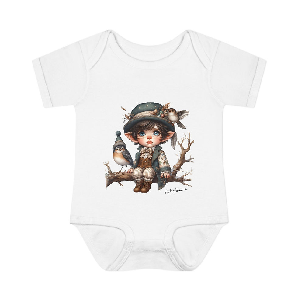 Thumbnail: Kiki Baby Sage's Snail Infant Baby Suit - Vintage Fancy Magic