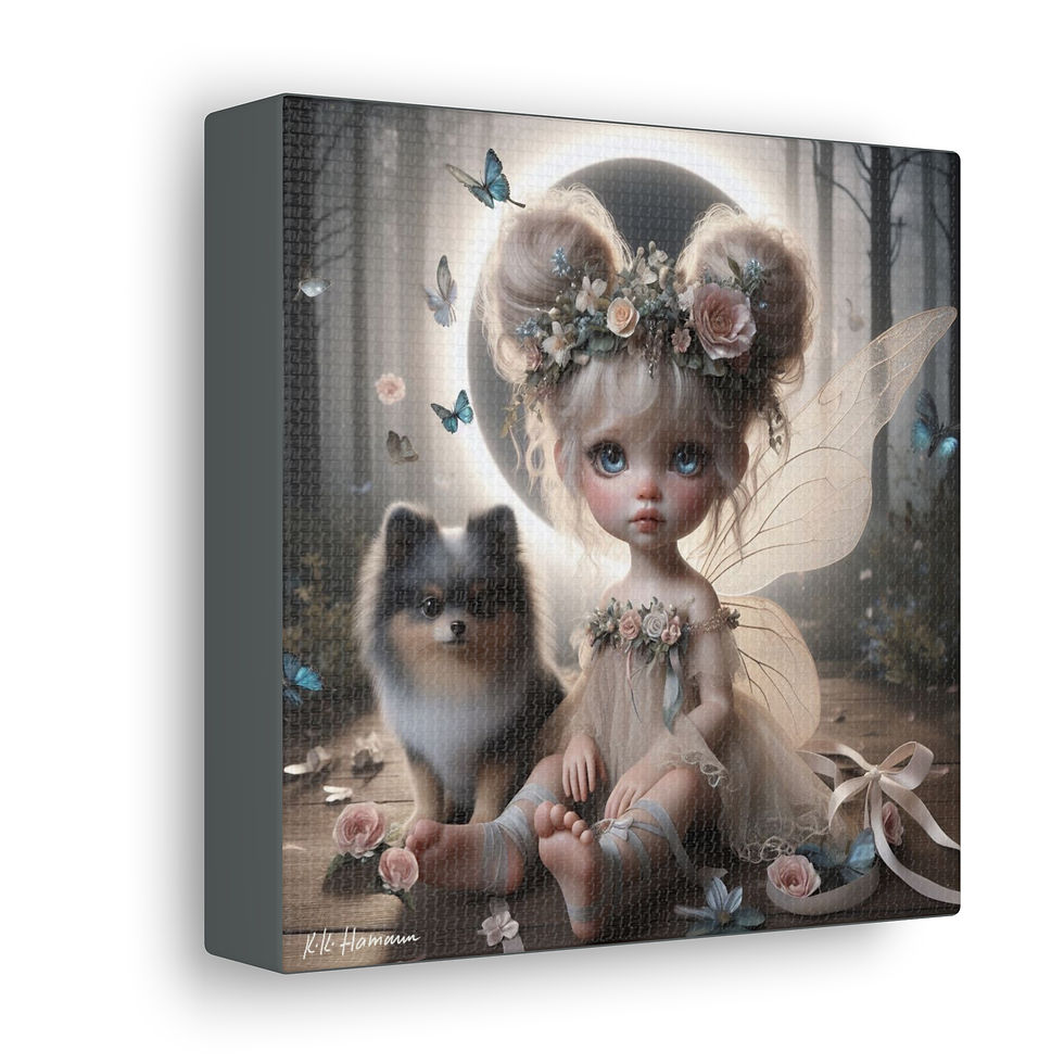 Thumbnail:  Eclipse  Pomeranian - Canvas Print - Gallery Style -  Special Edition
