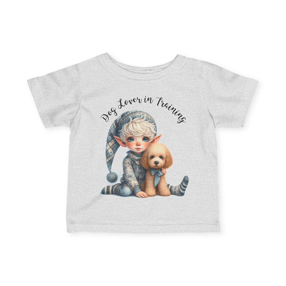Thumbnail: Moss Elf Dog Lover in Training Toddler Tee