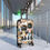 Thumbnail: Poodle (Black) "Tourists" Hard Shell Suitcase with Floral Design , 3 sizes